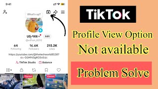 Famous Tiktok profile view option not availible || New trick Problem slove in 5 minutes | Profile view On  Wealth