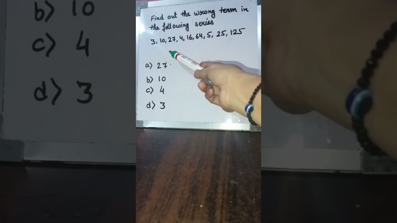 How to find wrong term in the following series? easiest way to solve the reasoning quickly