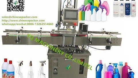 inline fabric softener laundry detergent bottle screw capping machine lid cover tightener
