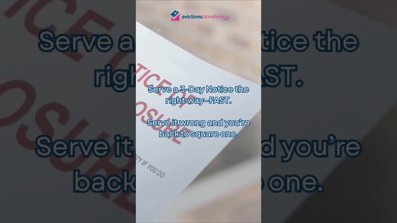 ⚡Serve a 3-Day Notice the right way—FAST.
