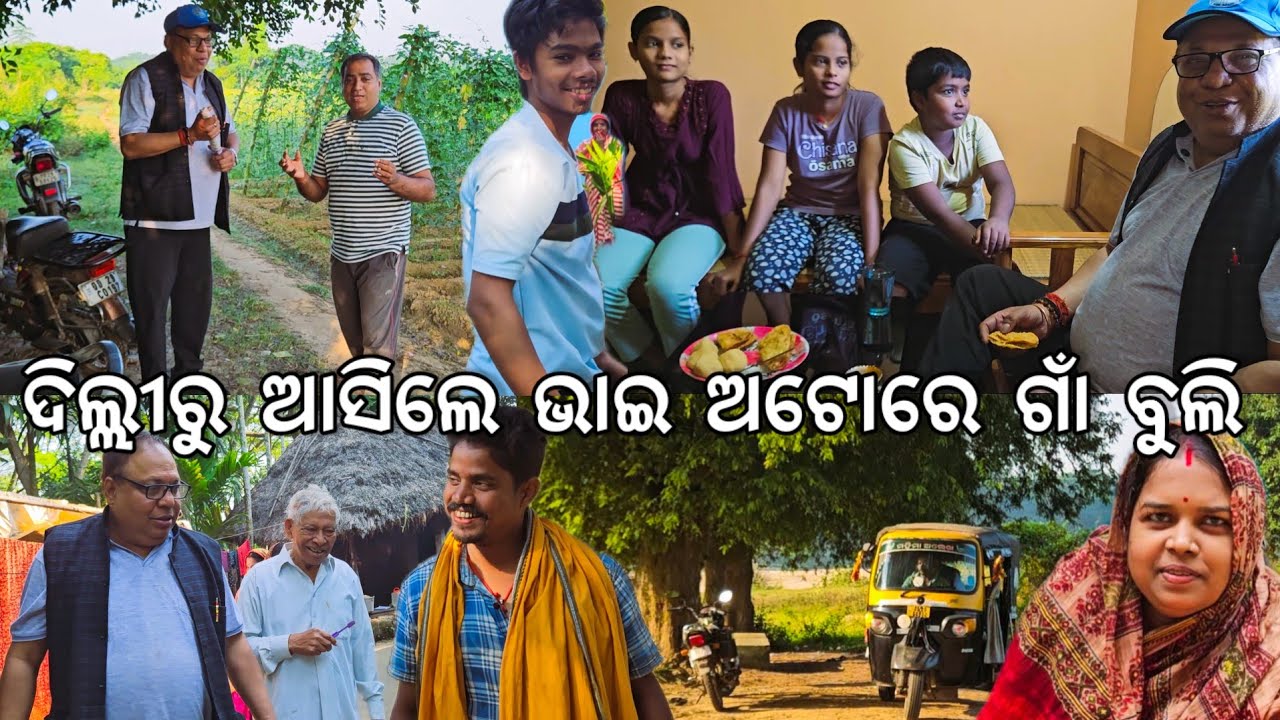 ଦିଲ୍ଲୀରୁ ଆସିଲେ ଭାଇ ଅଟୋରେ ଗାଁ ବୁଲି l Gouranga Nayak Odia Vlogs 