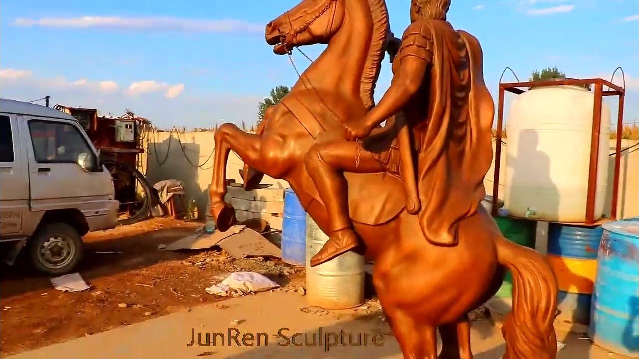 Alexander Riding Sculpture, bronze horse statue, bronze riding