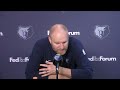 Coach Taylor Jenkins Press Conference | Grizzlies vs. Hornets