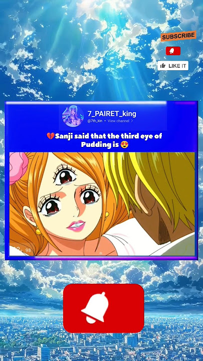 sanji said the third eye of pudding is beautiful  #sanji #nami #pudding #onepiece #shorts