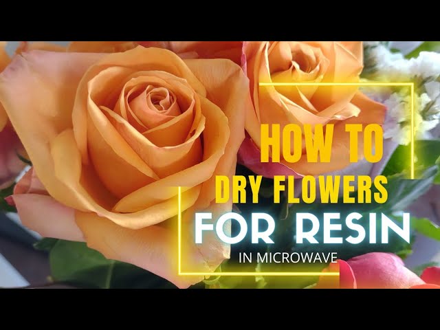 How To Dry Fresh Flowers For Epoxy Resin in the Microwave!! 