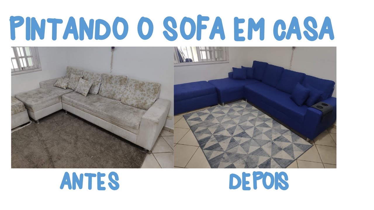 Como Pintar o Sofá em Casa - YouTube