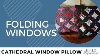 Cathedral Window Pillow with Crumb Pieced Centers