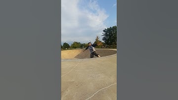 First #Frontside slash #grind  on pool coping #skateboarding