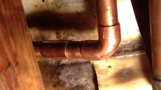 Soldering a copper pipe inside a wall with very little room