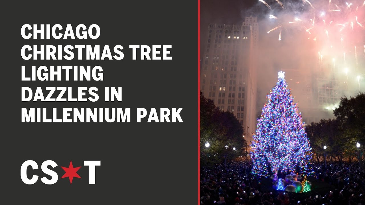 Tree lighting in Millennium Park YouTube