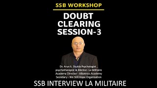 SSB Doubt Clearing Session –3: Strengthening the Foundation of Confidence and Clarity