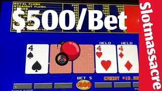 Fantastic $500 hand High Limit Video Poker session. screenshot 1