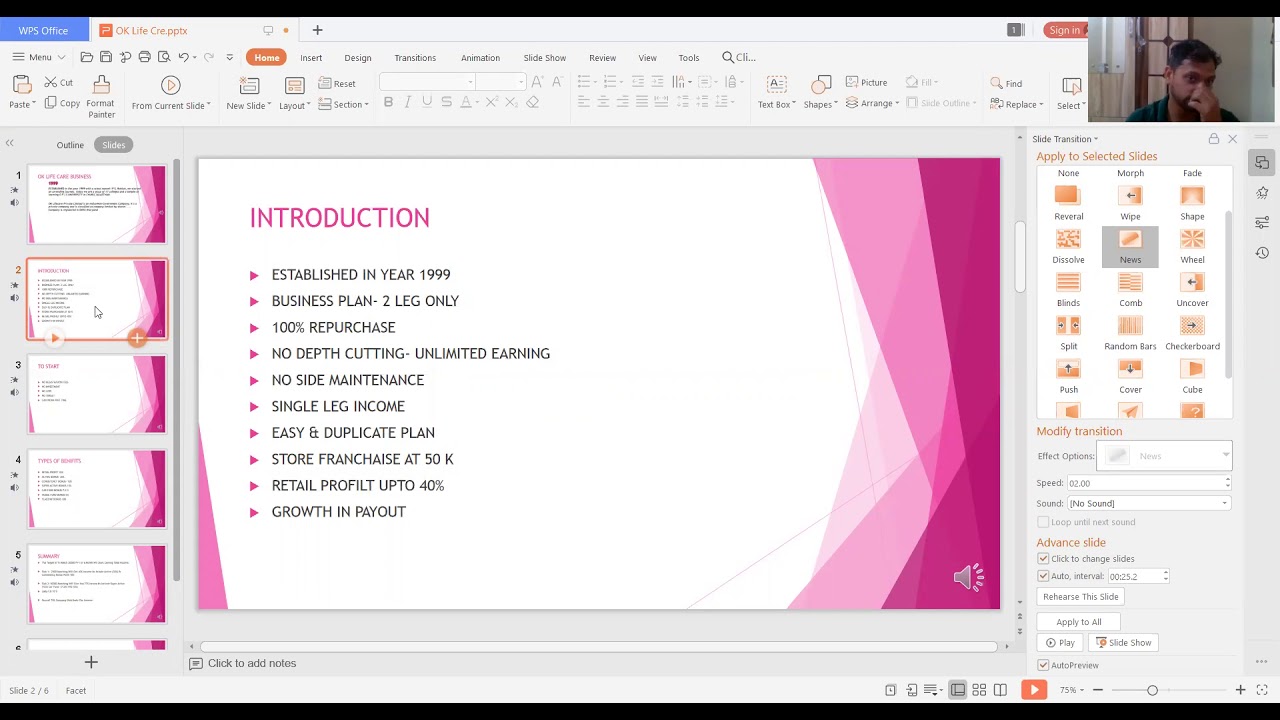 OK LIFE CARE COMPANY STARTED