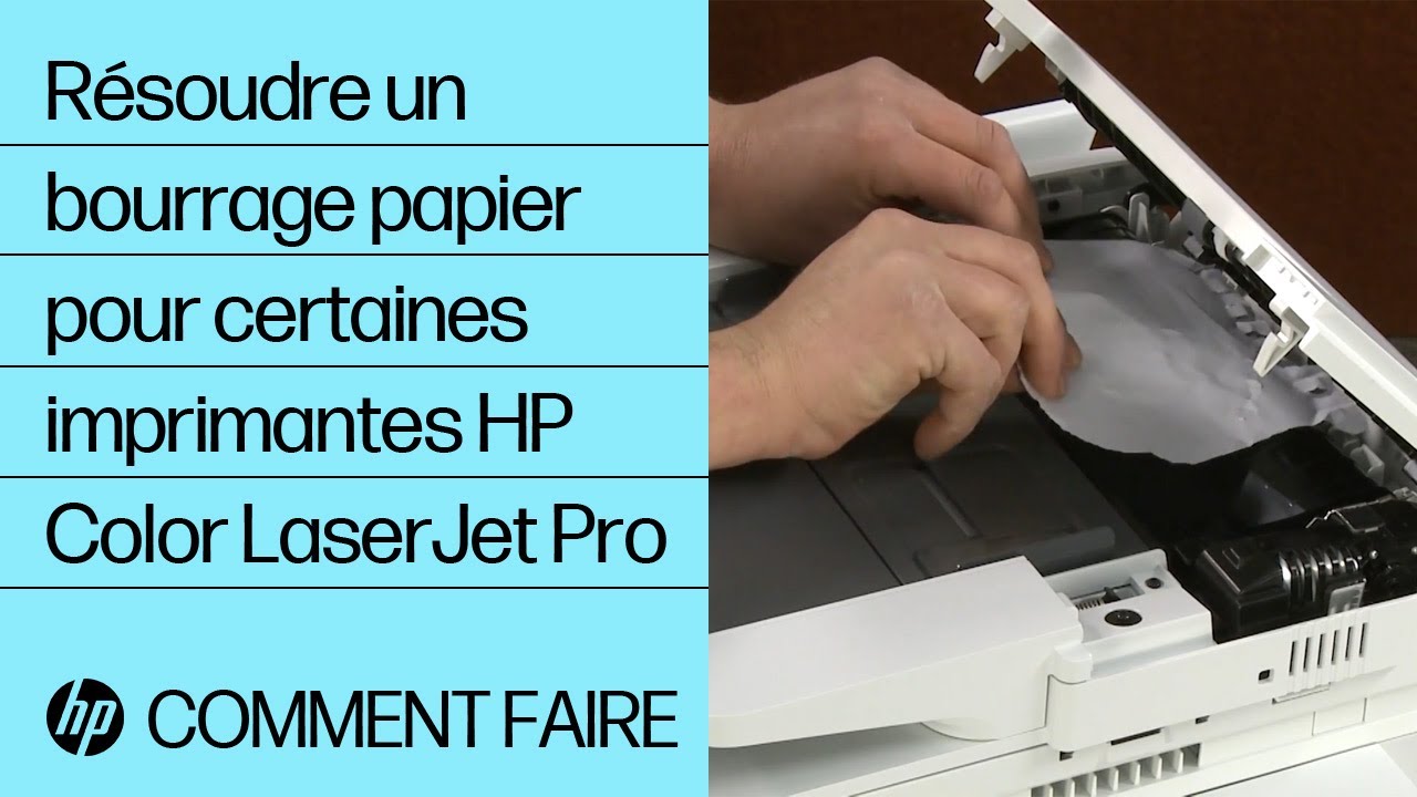 Résoudre un bourrage papier pour certaines imprimantes HP Color LaserJet  Pro, HP LaserJet