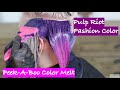 Pulp Riot Fashion Color | Graduated bob | Peek-a-boo Color melt | Pops of Color | Salon 124 Group