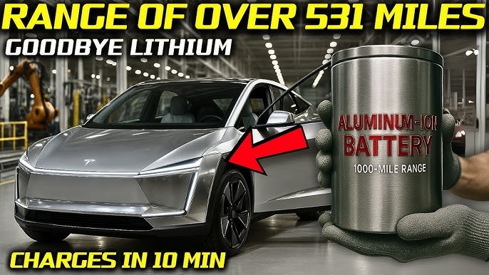 NEW TESLA BATTERY Aluminum-Ion In The NEW TESLA MODEL 2 – 10 Min Charging &  25-Year Lifespan! - YouTube