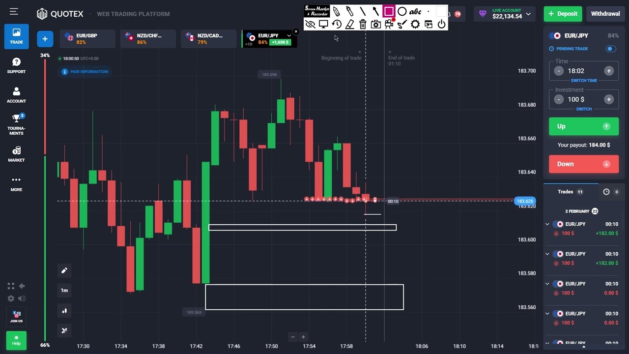 Quotex Trading Strategy -18😱 | Candlestick Psychology Trap | Binary Option Trading | Quotex Trading 