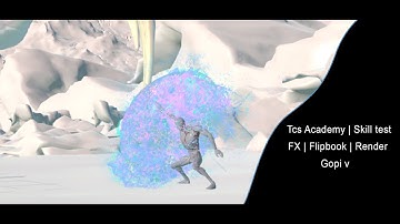 Skill Test TCS Academy Flipbook Render | HOUDINI FX CHALLANGE | FLIPBOOK PASSES | GOPI V