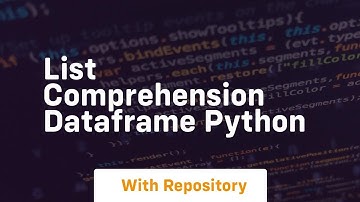 list comprehension dataframe python