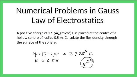 Numerical Problems in Gauss Law of Electrostatics | Electric Charges and Fields | Class 12 Physics