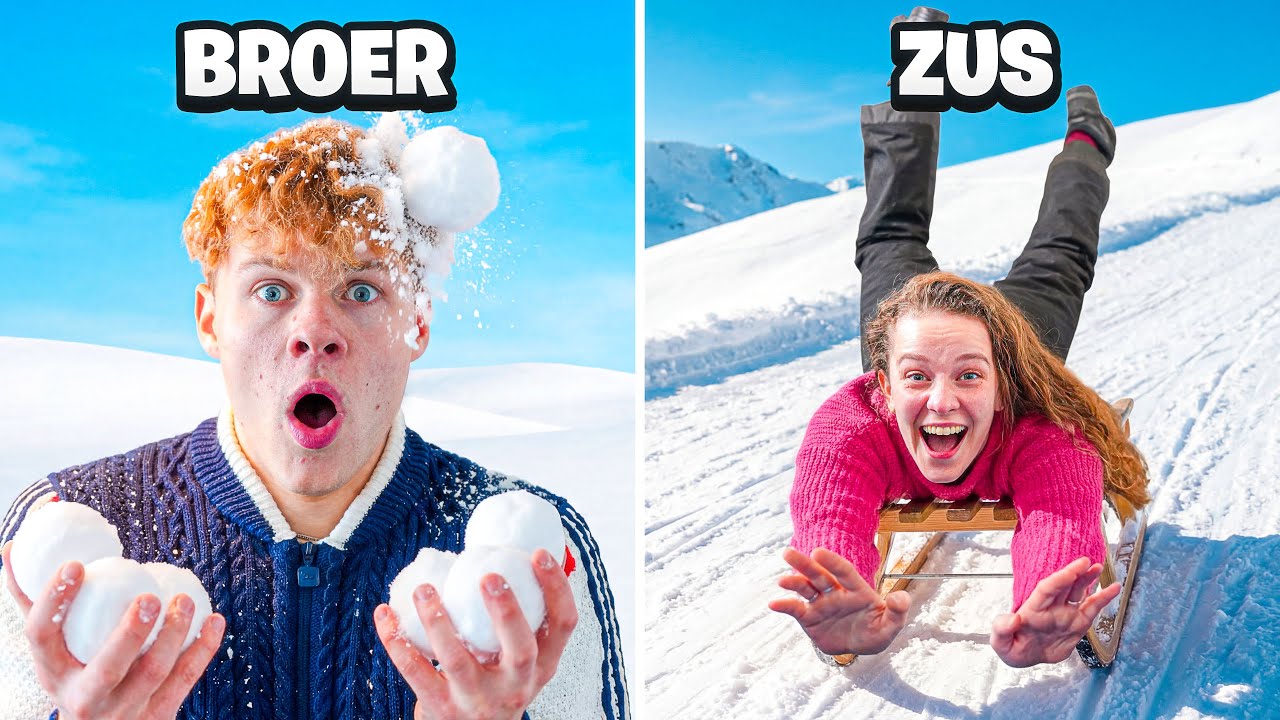 Broer VS Zus: Sneeuw Battle!! 😳❄️