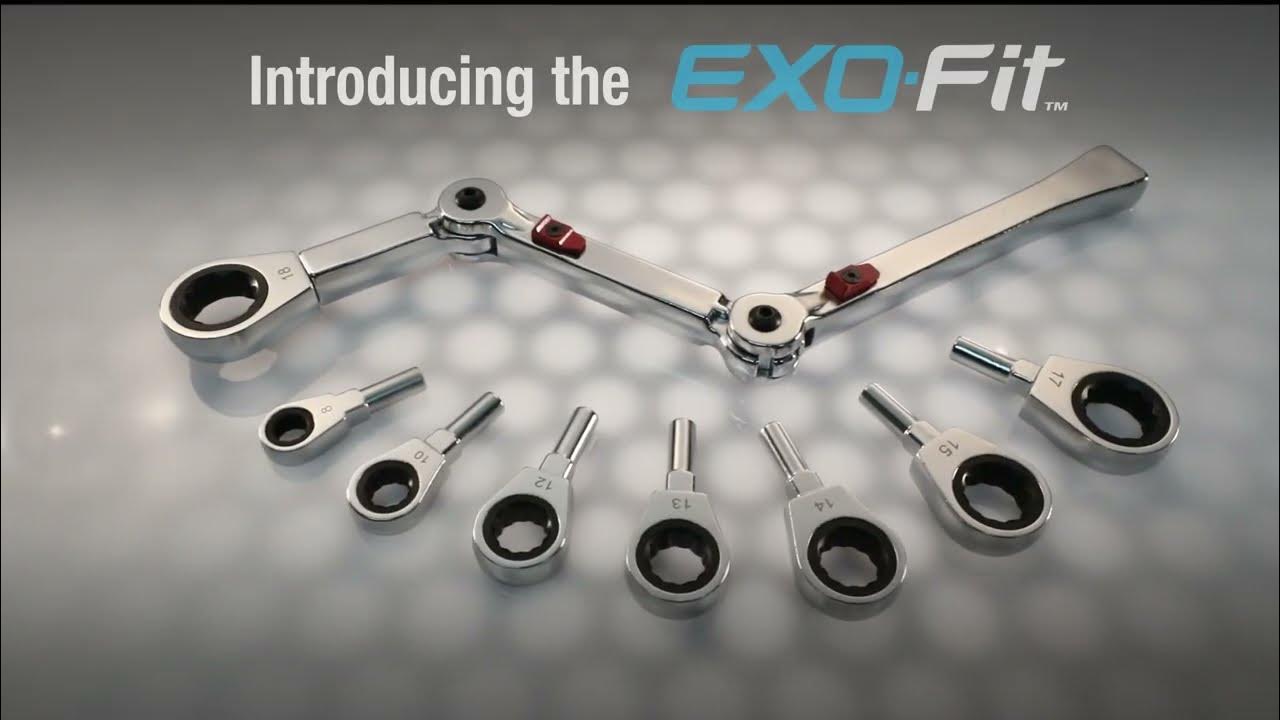 EXOFIT 9pc Extreme Access Ratcheting Wrench Set YouTube