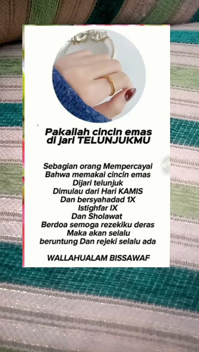 Pakai lah cincin emas di jari telunjuk mu#shorts #monetisasi #quotes
