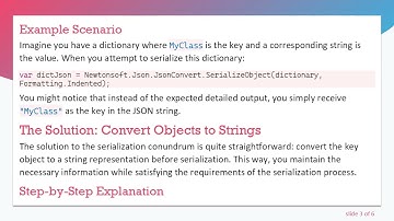 How to Serialize a Dictionary MyClass, string  in C#  for HTTP Requests