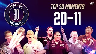 The 30 Most Iconic PDC Moments in History | Moments 20-11 (Chronological Order)