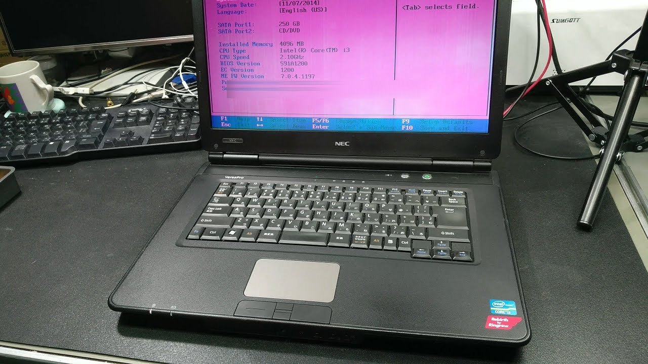 ノートパソコン修理分解 Lcd画面がピンク Nec Pc Vk21lx Youtube
