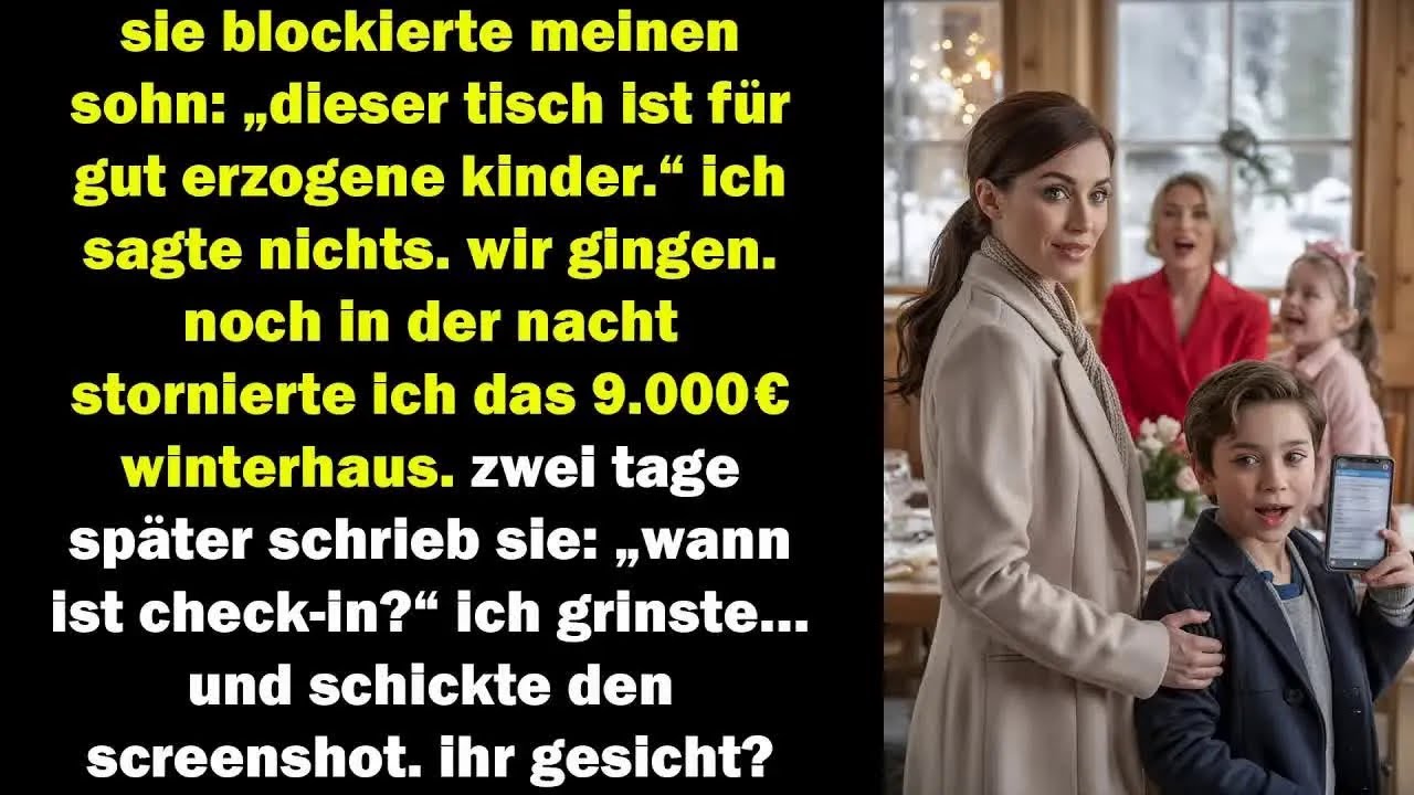 Meine schwester blockierte meinen sohn – 2 tage später bekam sie eine nachricht von mir…