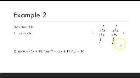Geometry 3-3 Proving Lines Parallel