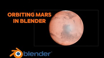 Orbiting around Mars Animation in Blender 3D;  fast showcase 