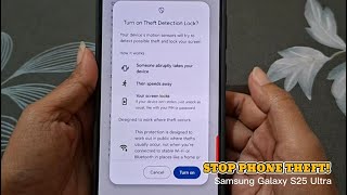 How to Use Theft Detection Lock on Samsung Galaxy S25 Ultra screenshot 5