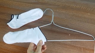All women in the WORLD should KNOW these tricks❗ I put my SOCKS on the HANGER and I was surprised