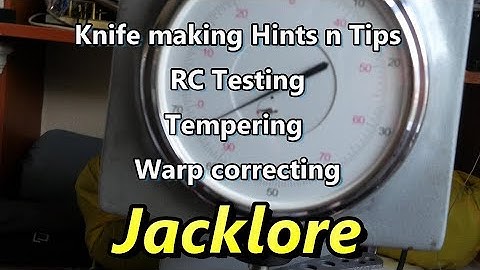 How to use an RC tester. Correcting warped blades reliably and safely. Knife making hints n tips
