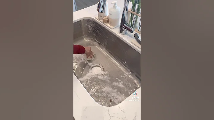 kitchen sink cleaning asmr 🧼🫧🧽 #asmr #satisfying #cleaning