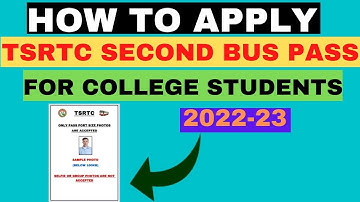 HOW TO APPLY TSRTC SECOND BUS PASS FOR COLLEGE STUDENTS 2022-23