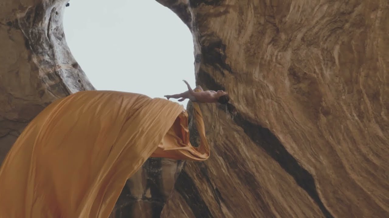 Aerial Silks outdoors in Moab Desert, Utah