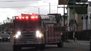 LAFD LIGHT FORCE 64 RESPONDING FROM HEADQUARTERS