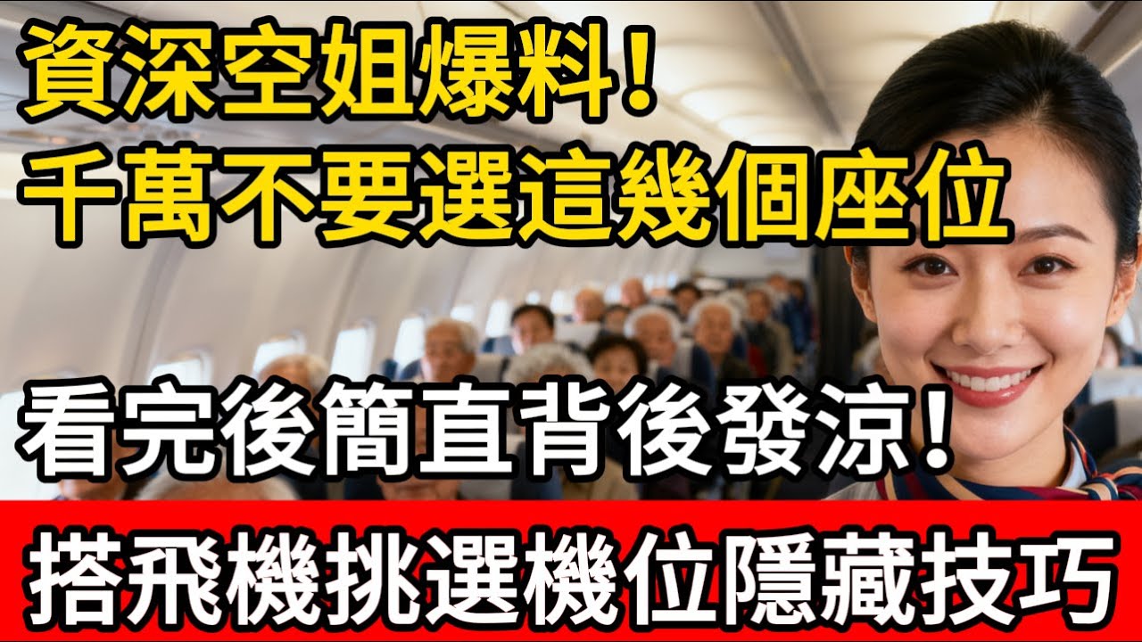 搭飛機挑選機位隱藏技巧！空姐爆內幕：千萬不要選這幾個座位！看完後簡直背後發涼！
