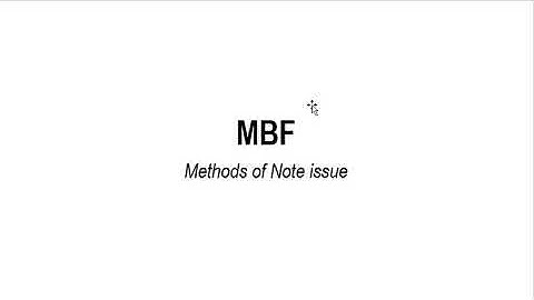 "Method of Note Issue" (MBF / B.Com 1) Lecture 6 by Sir Imran Ahmed Khan