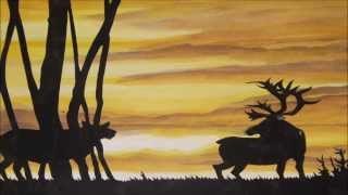 silhouette easy painting