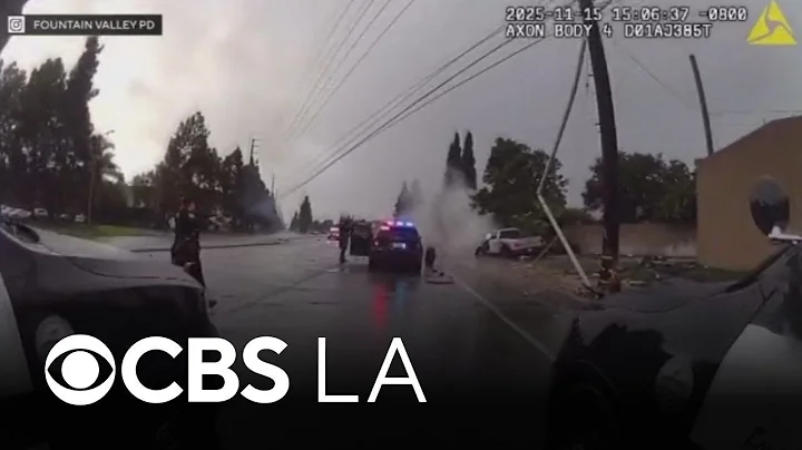 Police pursuit in Fountain Valley ends with crash into electric pole