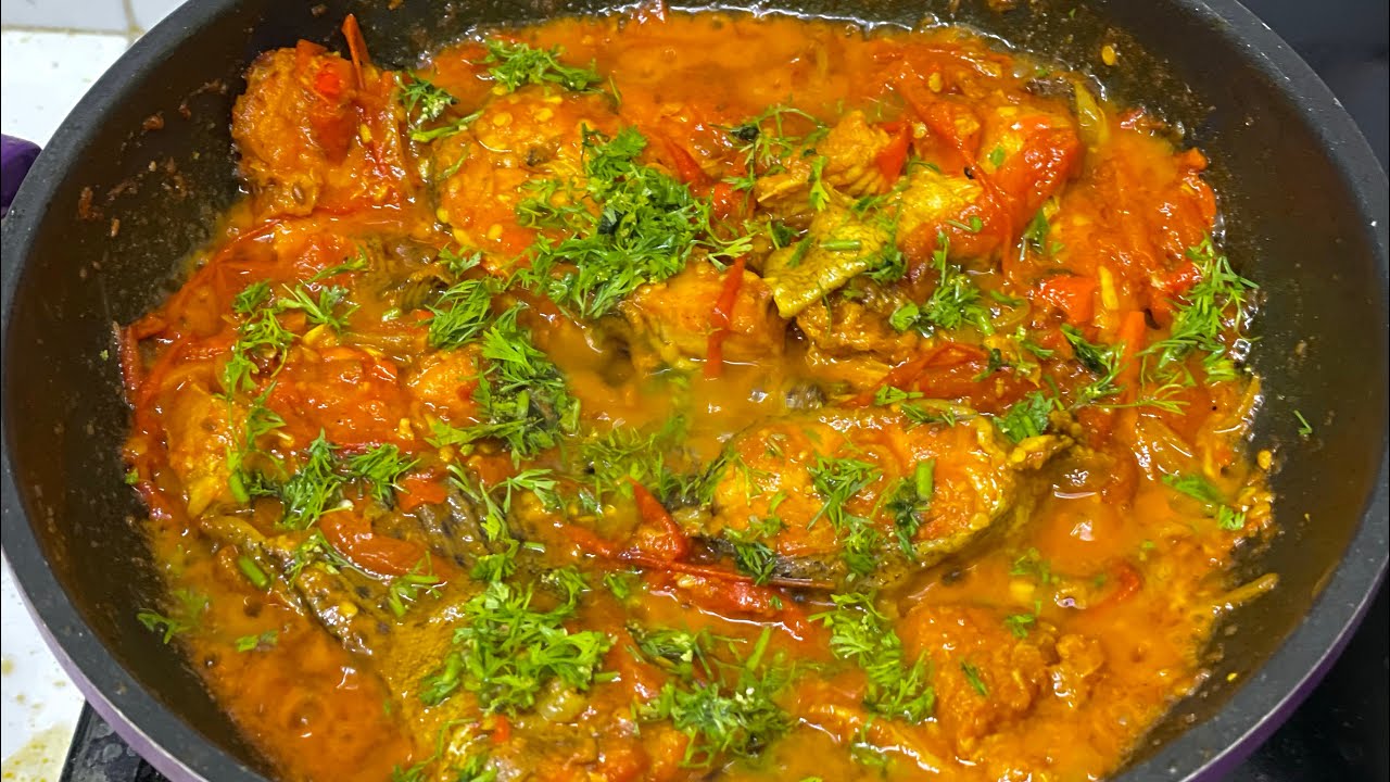 Bengali style Trout fish curry easy way to make fish curry tomatoes 