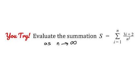 Limits of Summations