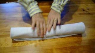 rolled pillow under neck