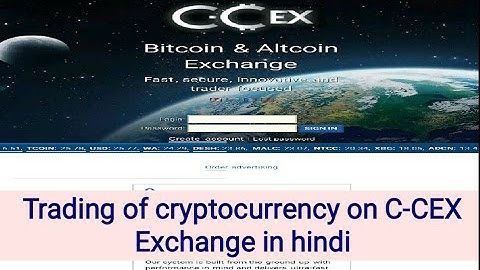 Trading in cryptocurrency on C-CEX Exchange_Hindi_MoX