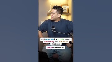 Left Govt Job for ₹25 LPA in IT – Real Story of a Software Engineer’s Comeback! #shorts