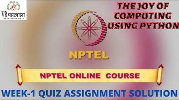 The Joy of Computing Using Python ||Week-1|| Quiz Assignment-1  Solution || NPTEL || VRpathshala